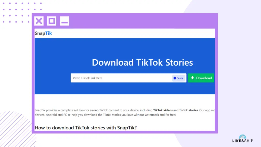 save tiktok story without watermark